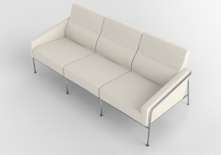 Poltronas y Sofás 3D - Sofá de tres plazas - Fritz Hansen -...