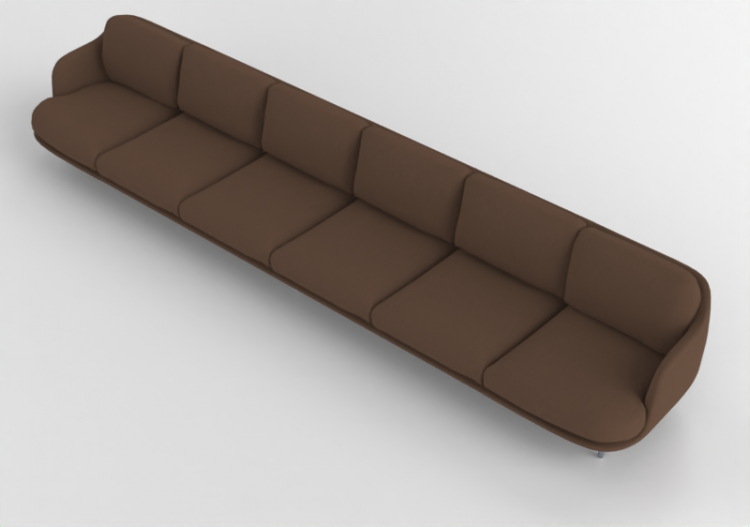 3D Sessel und Sofas - Sofa 6-Sitzer - Fritz Hansen - Lune -...