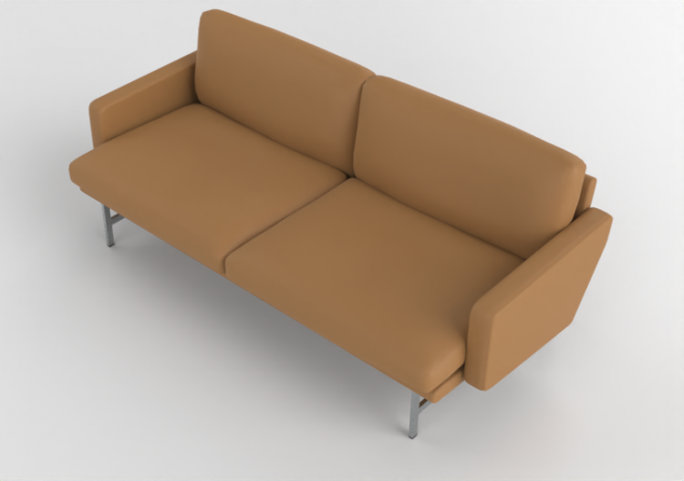 Chairs and Sofas 3D - Leather sofa - Fritz Hansen - Lissoni...