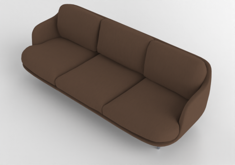 3D Sessel und Sofas - Sofa 3-Sitze - Fritz Hansen - Lune -...