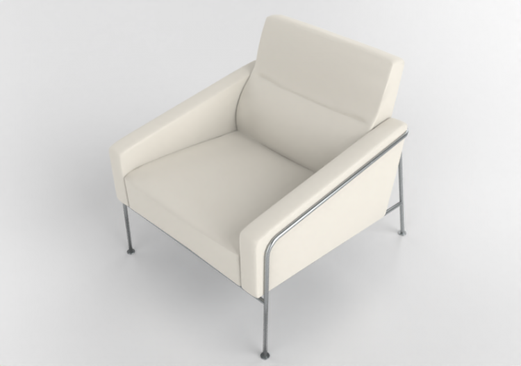 Poltronas y Sofás 3D - Sillón de tela - Fritz Hansen -...