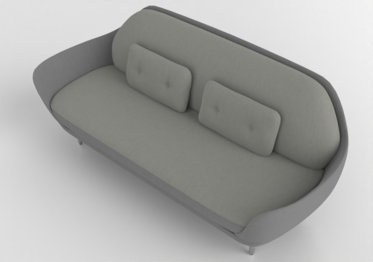 Divans 3D - Canapé trois places - Fritz Hansen - Favn - JH3...