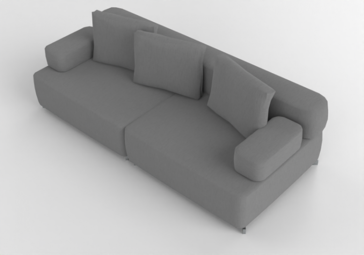 Sofás 3D - Sofá em tecido - Fritz Hansen - Alphabet -...