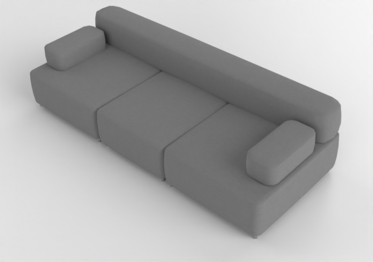 Divans 3D - Canapé en tissu - Fritz Hansen - Alphabet -...