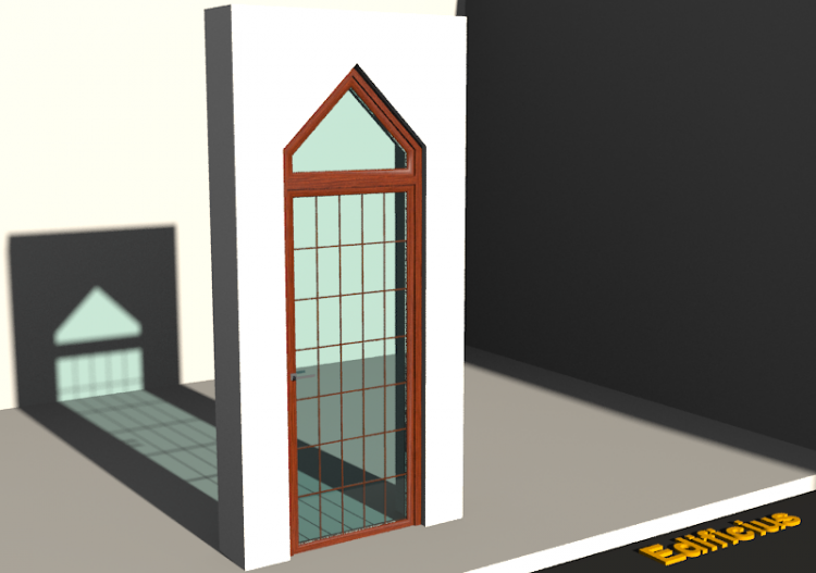 3D Tür/Fenster - SCHF[DT] 1DF + 1OBL - ACCA software