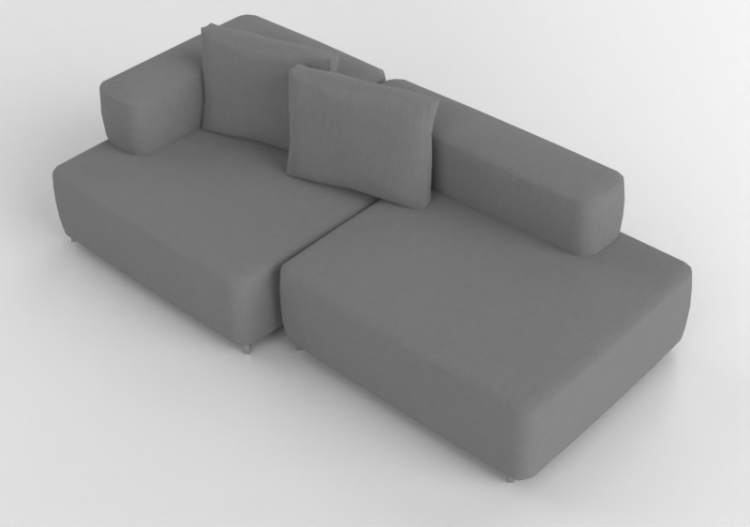 Divans 3D - Canapé en tissu - Fritz Hansen - Alphabet -...