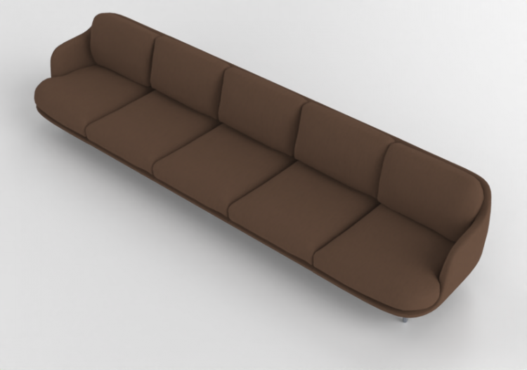 3D Sessel und Sofas - Sofa 5-Sitzer - Fritz Hansen - Lune -...
