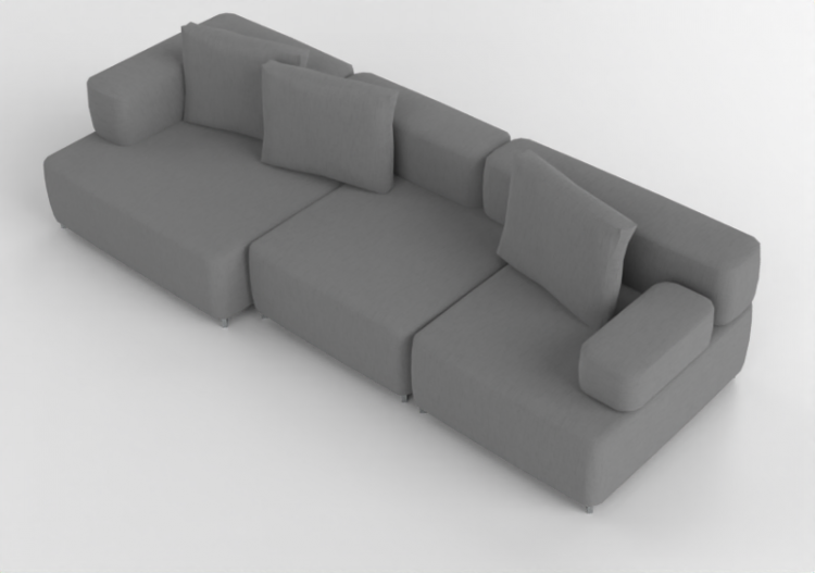 Poltronas y Sofás 3D - Sofá de tela - Fritz Hansen -...