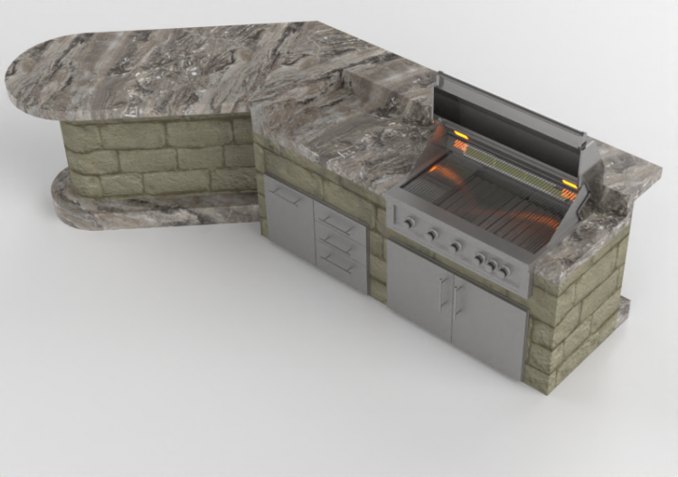 Cuisine 3D - Cuisine complète avec appareils...