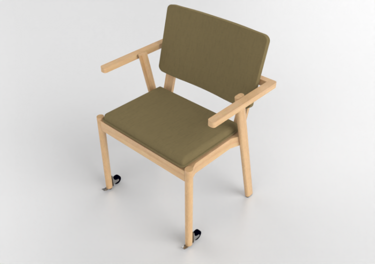 Cadeira 3D - Cadeira de madeira - Nordic Care - Jackie 1132...