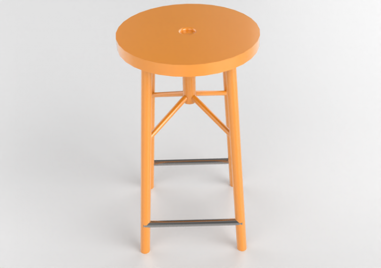 Chaises 3D - Tabouret en bois laqué - Nordic Care - Sputnik...