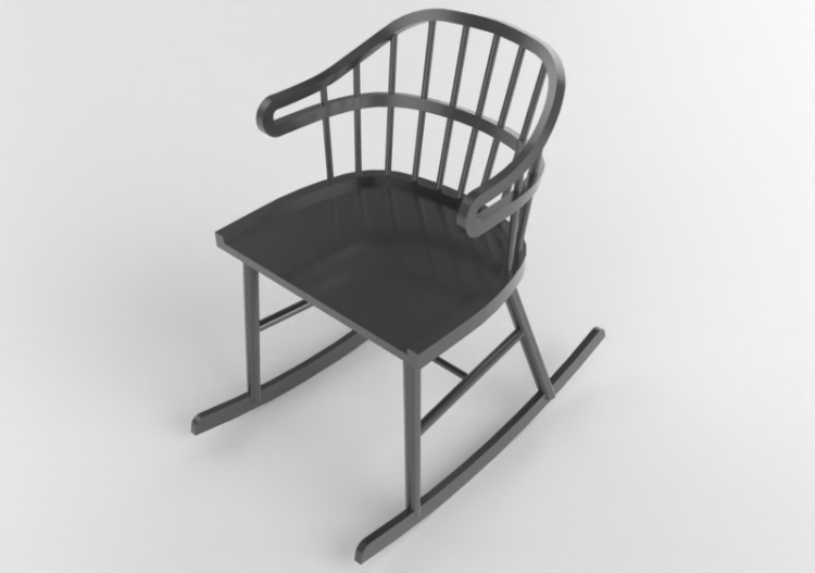 Sedie 3D - Sedia in legno laccato - Nordic Care - Curt 091...