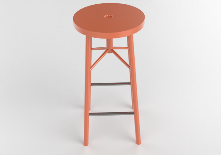 3D Chairs - Stool in lacquered wood - Nordic Care - Sputnik...