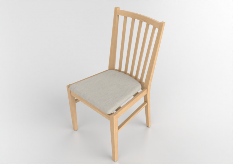 Cadeira 3D - Cadeira de madeira - Nordic Care - Ellinor 047...