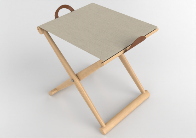 Cadeira 3D - Banqueta de madeira - Nordic Care - Kompis 035...