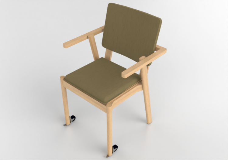 Cadeira 3D - Cadeira de madeira - Nordic Care - Jackie 132...