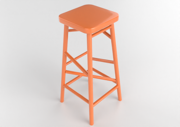 3D Stühle - Hocker aus lackiertem Holz - Nordic Care -...