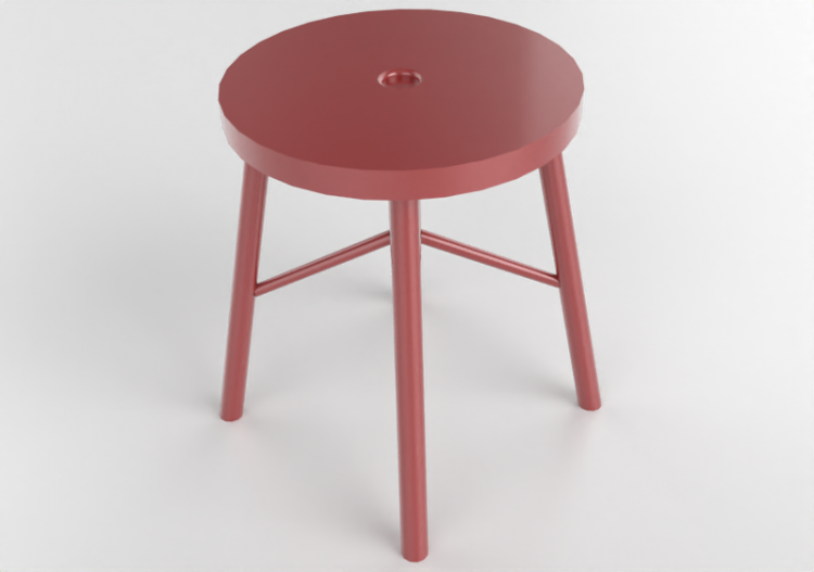 Sedie 3D - Sgabello in legno laccato - Nordic Care -...