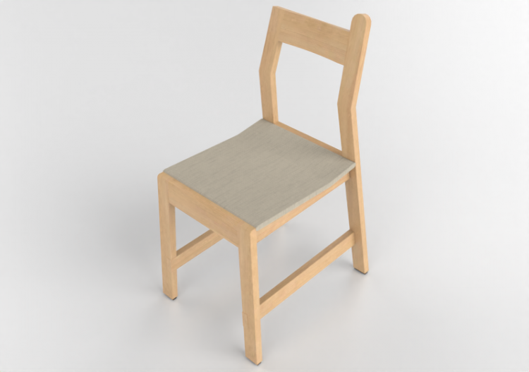 Cadeira 3D - Cadeira de madeira - Nordic Care - Rialto 437...