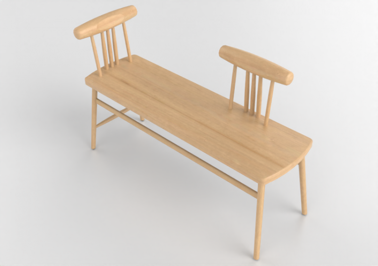 Poltronas y Sofás 3D - Banco de madera - Nordic Care -...