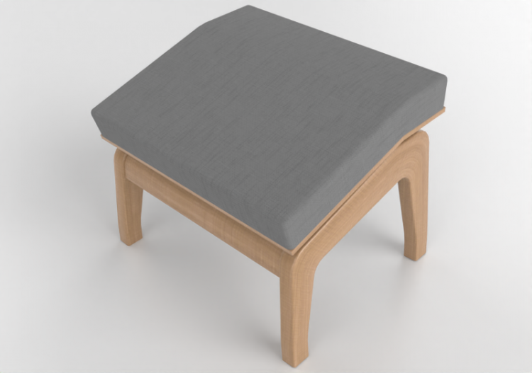 3D Sessel und Sofas - Pouf aus Stoff - Nordic Care - John...