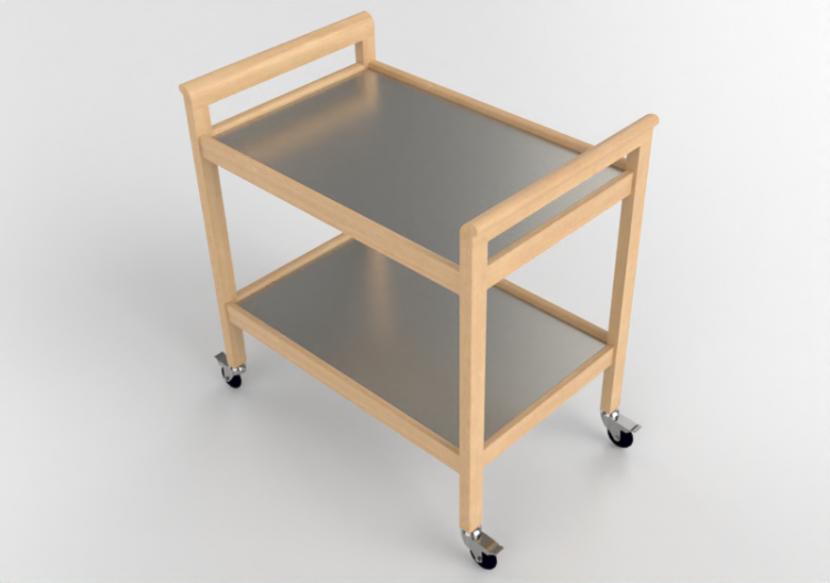Accessori 3D - Carrello in legno - Nordic Care - Ruter 275...
