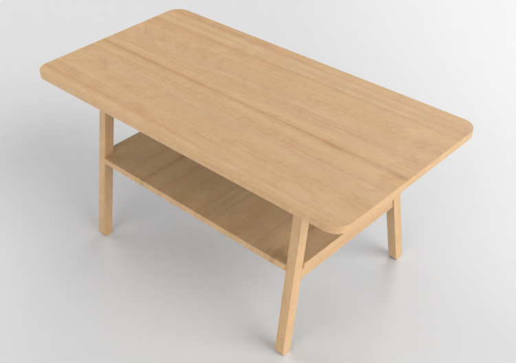 Mesas 3D - Mesa de centro de madeira - Nordic Care - Niva...