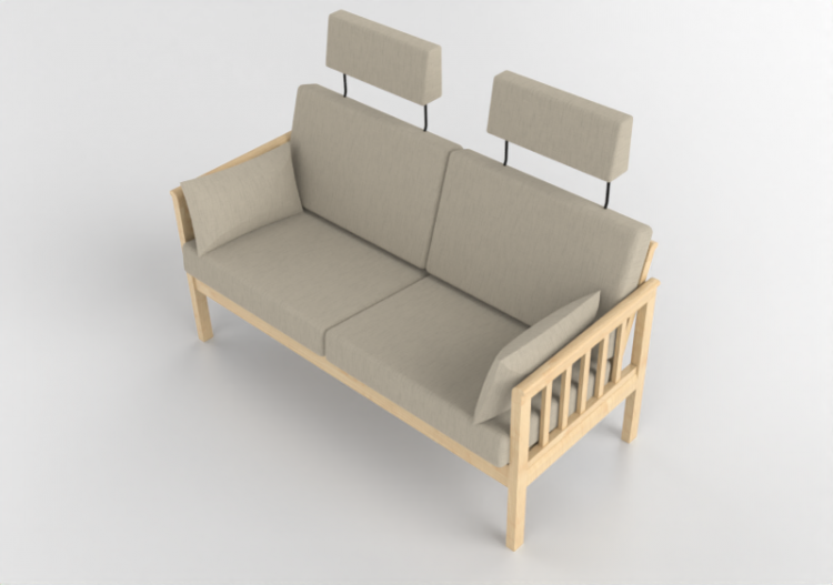3D Sofa - Fabric sofa - Nordic Care - Rib 572-1 - ACCA...
