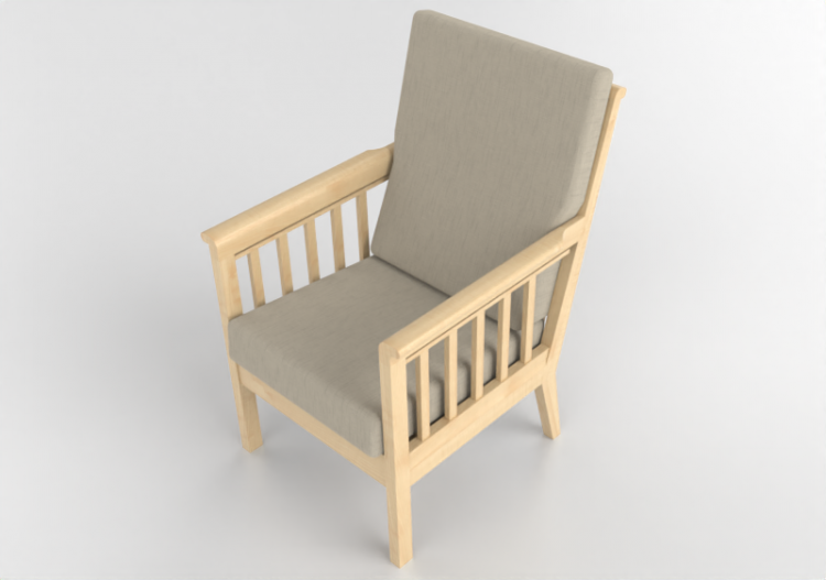 Divans 3D - Fauteuil en tissu - Nordic Care - Rib 571-1 -...