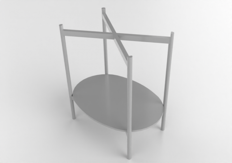 Accessoires 3D - Chariot en bois laqué - Nordic Care -...