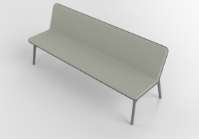 3D Sitzbänke - Bank mit gepolsterter Sitzfläche - Allermuir - Axyl Bench - AXLB20U2