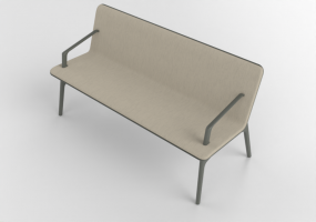 3D Sitzbänke - Bank mit gepolsterter Sitzfläche - Allermuir - Axyl Bench - AXLBA16U2