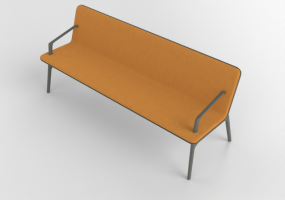 3D Sitzbänke - Bank mit gepolsterter Sitzfläche - Allermuir - Axyl Bench - AXLBA20U2