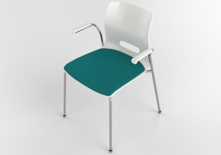 3D Chairs - Chair with upholstered seat - Allermuir -...