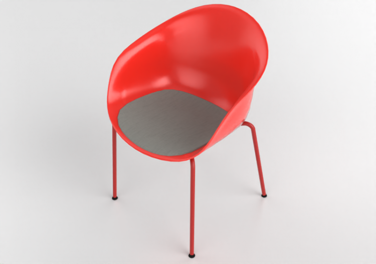 3D Chairs - Chair with upholstered seat - Allermuir - Kin -...