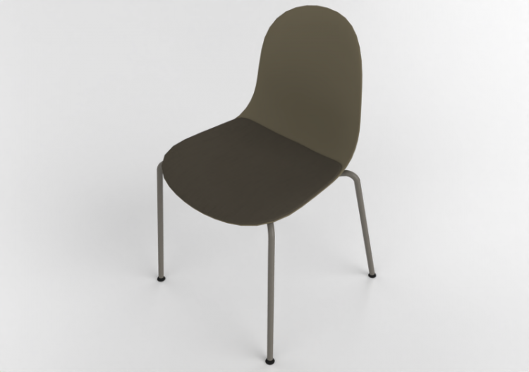 3D Chairs - Chair with upholstered seat - Allermuir - Kin -...