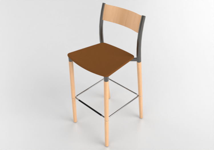 Sillas 3D - Taburete con asiento tapizado - Allermuir -...