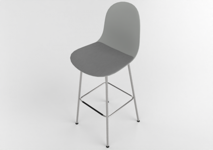 Chaises 3D - Tabouret avec siège rembourré - Allermuir -...