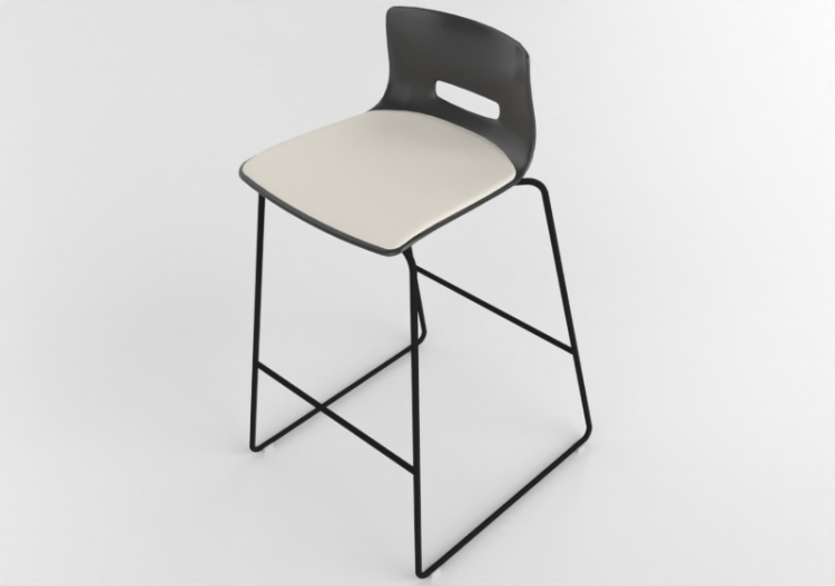 Chaises 3D - Tabouret avec siège rembourré - Allermuir -...