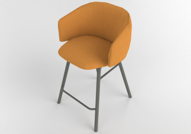 3D Chairs - Fabric stool - Allermuir - Bastille - BST05CH -...