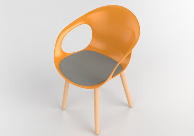 Sillas 3D - Silla con asiento tapizado - Allermuir - Kin -...