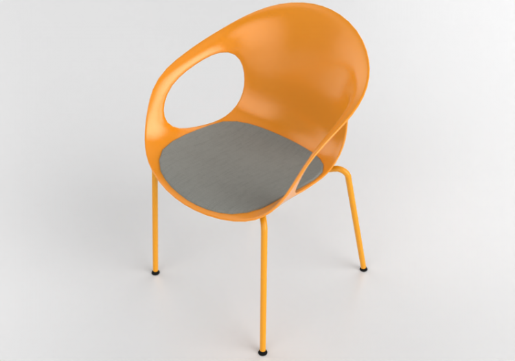 Sillas 3D - Silla con asiento tapizado - Allermuir - Kin -...