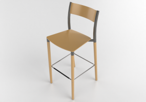 3D Stühle - Hocker mit gepolsterter Sitzfläche - Allermuir - Folk - FLK303