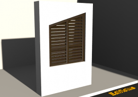 Menuiseries 3D - Persienne FN[T] 2VB[1D]