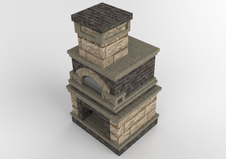 Cozinhas 3D - Forno a lenha de pedra - Belgard - Nottingham...
