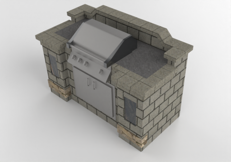 3D Küchen - Küche aus Stein - Belgard - Bristol - GT AH -...