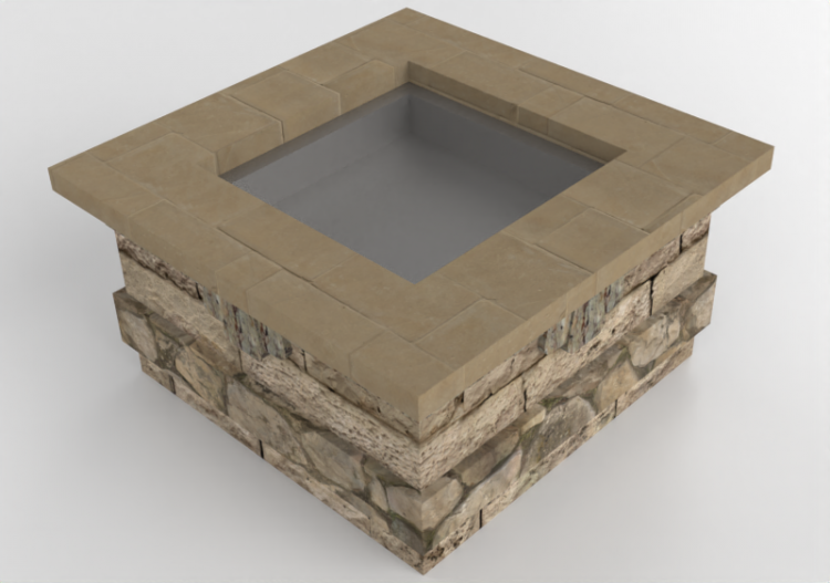 Chimeneas y Ductos 3D - Brasero de piedra - Belgard -...