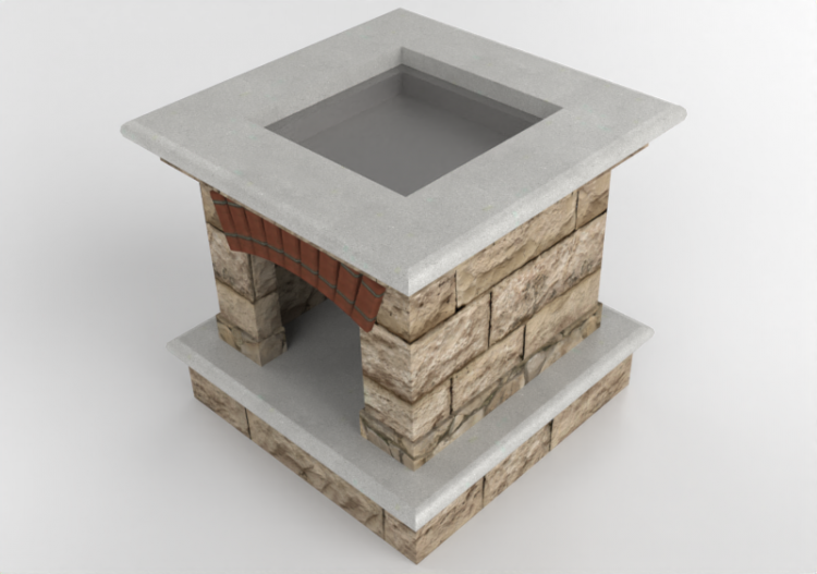 Chimeneas y Ductos 3D - Brasero de piedra - Belgard -...