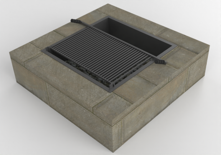 Chimeneas y Ductos 3D - Brasero de piedra - Belgard - CM -...