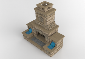 Foyers et Cheminées 3D - Cheminée à bois en pierre - Belgard - Wexford